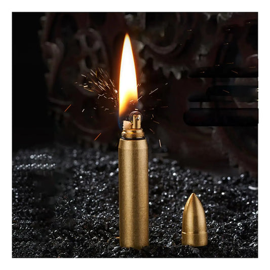 1pc Butane Torch Lighter Fuel Refill Lighter and Set Strong Flame Windproof Lighter for Men Lighter Creative Lighter Kerosene Pure Copper Lighter Personalized Retro Wheel Lighter Pendant (no Gas)