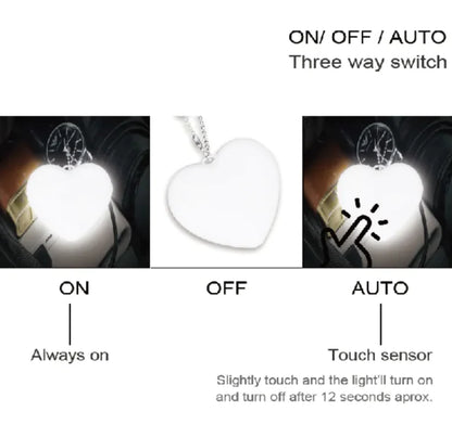 Heart shaped purse glow light